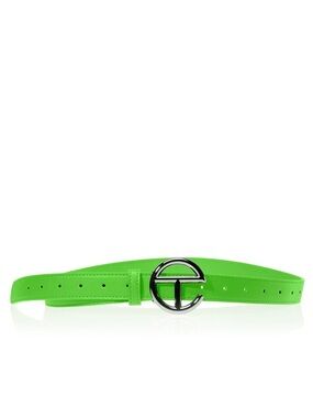 TELFAR Highlighter Green Logo Belt